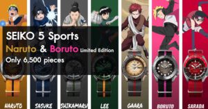 Seiko 5 Sports x Naruto and Boruto Limited Edition Only 6500 pieces